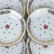 6 vintage porcelain dessert plates