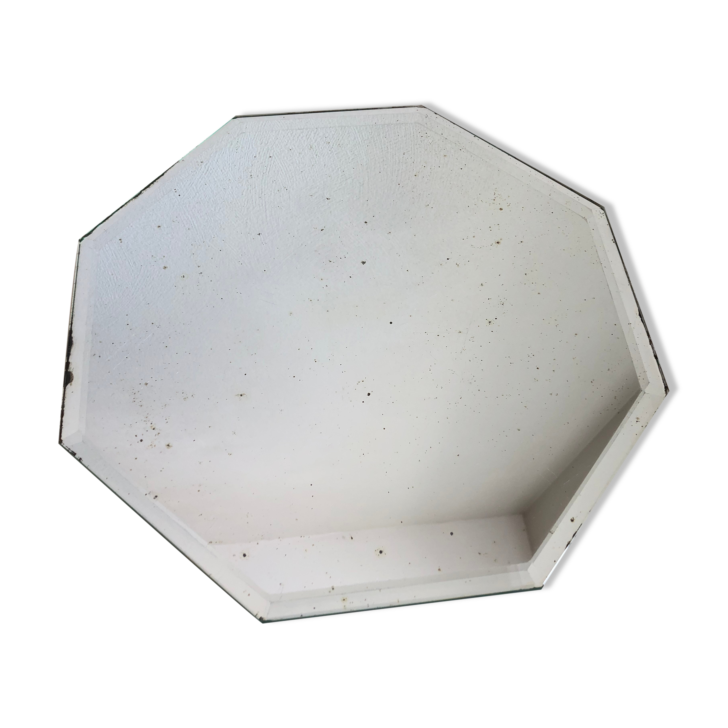 Octagonal bevelled mirror 27 x 27 cm