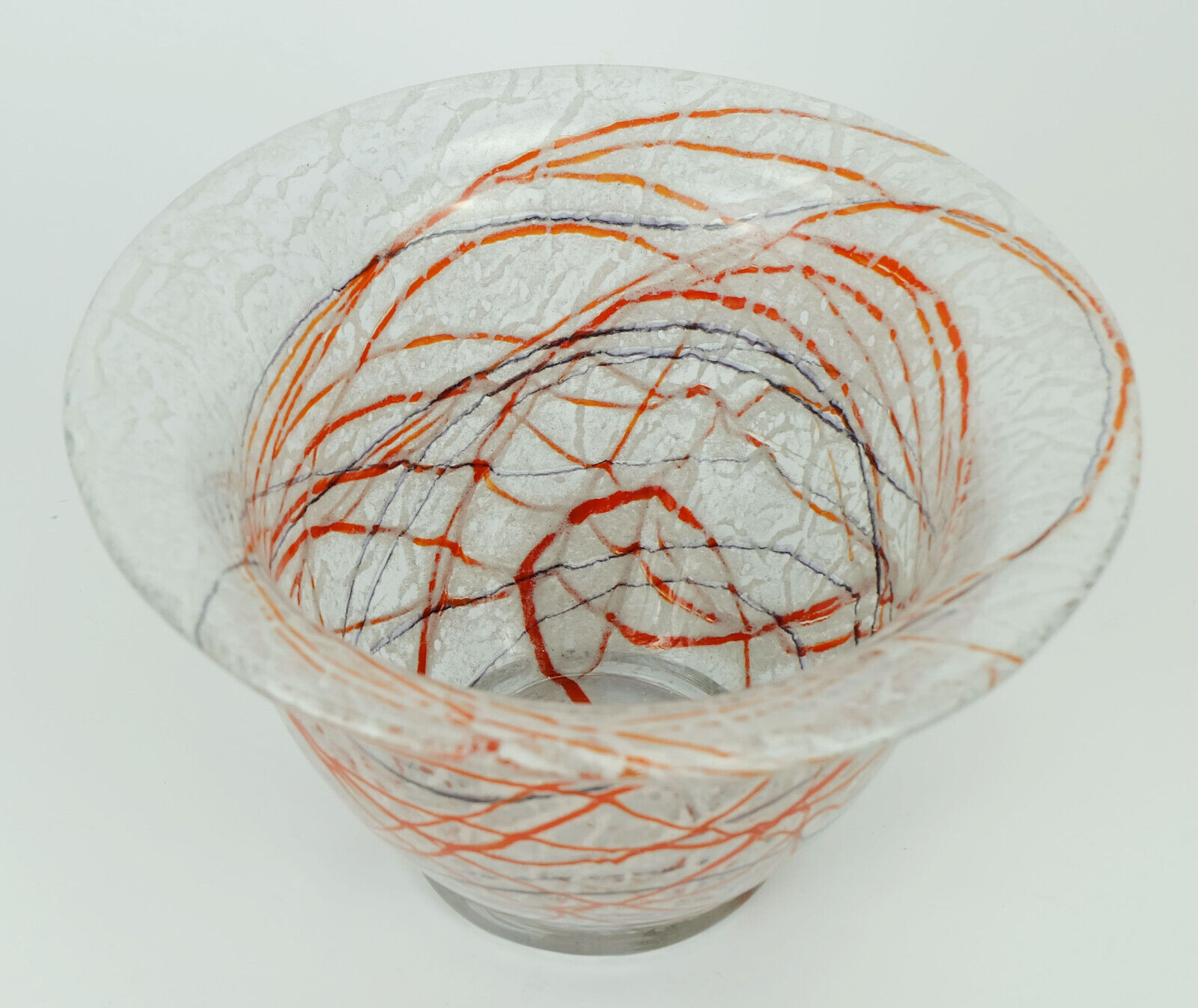 loetz klostermühle art deco glass VASE or bowl 1930s orange red purple white