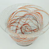 loetz klostermühle art deco glass VASE or bowl 1930s orange red purple white