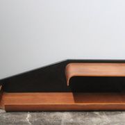 Small Mid-Century Shelf in Rosewood and Black Laminate, 1960s