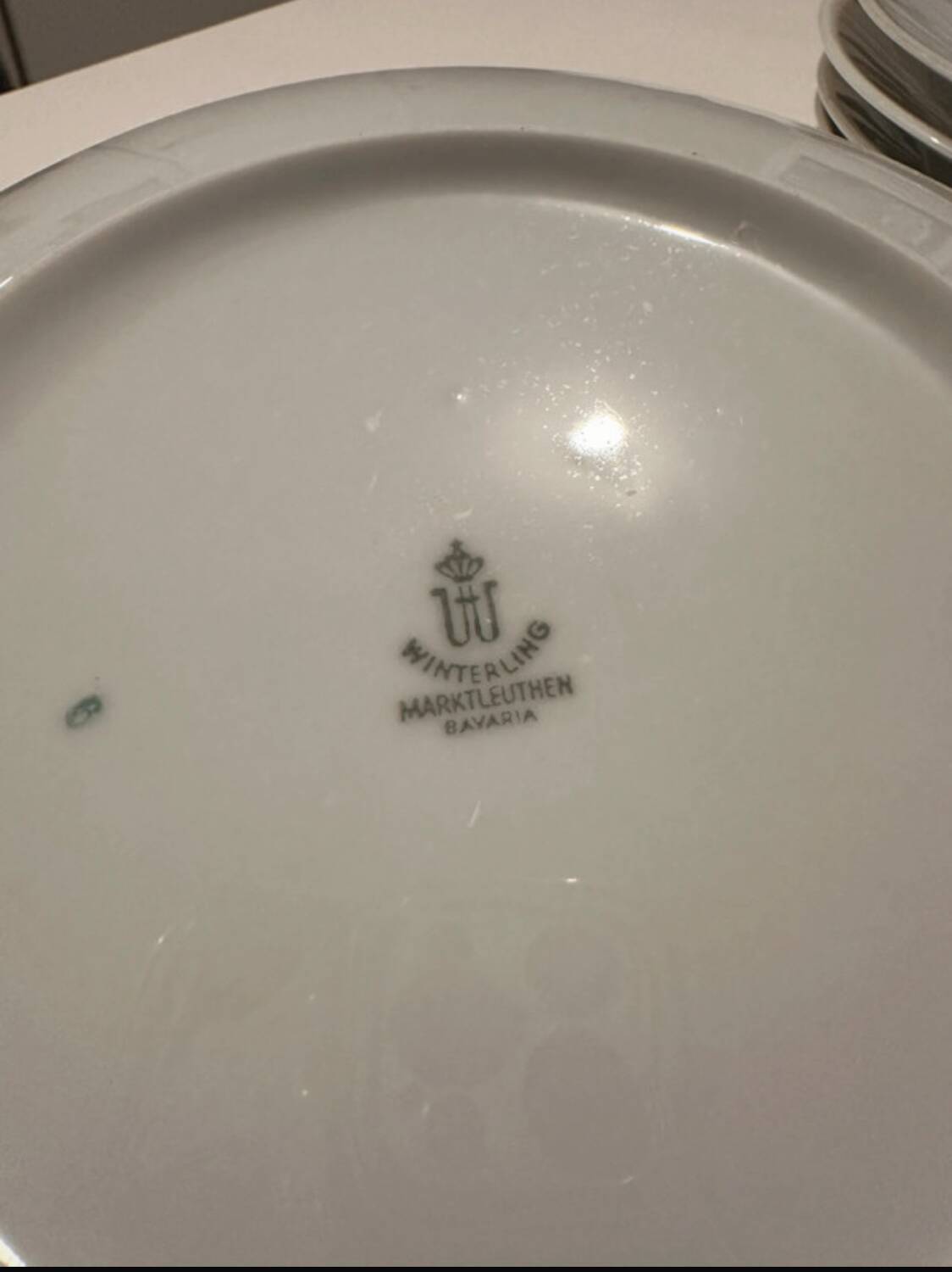 Set of 8 white and gold porcelain plates - Winterling Markenle