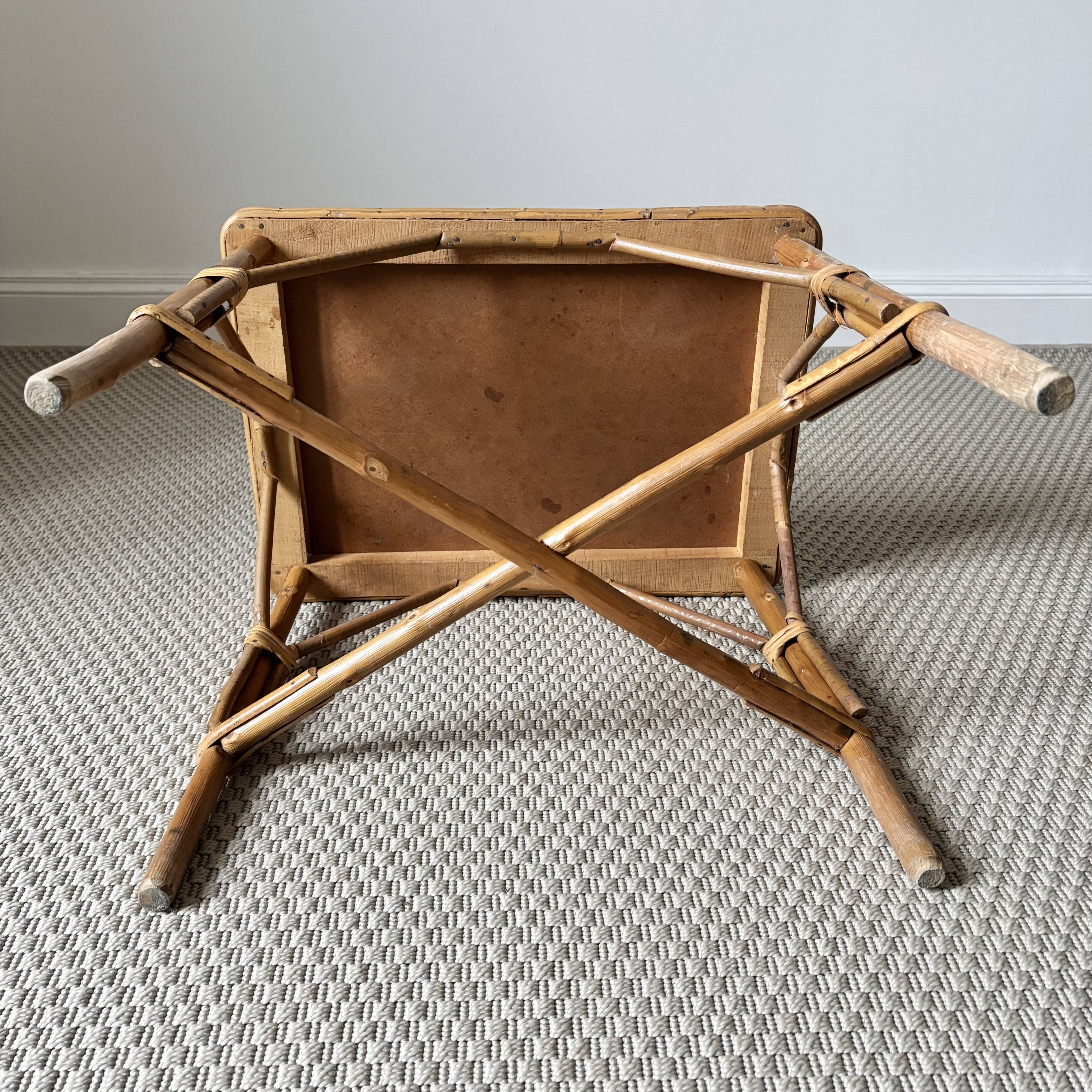 Vintage rattan coffee table