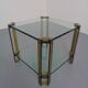 T24 Tempered Glass & Brass Coffee Table by Peter Ghyczy, Germany, 1970s