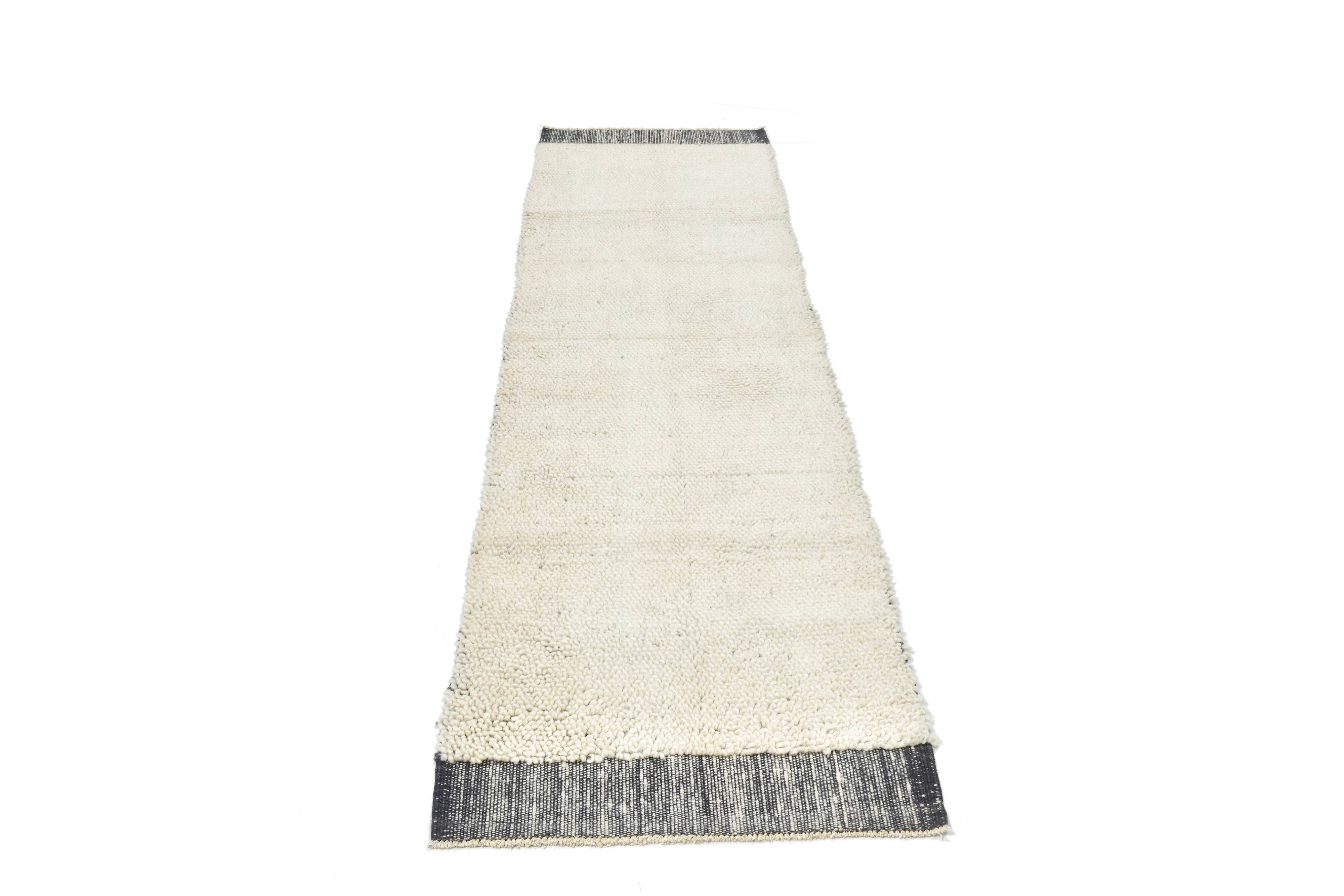 2x8 Cream Beige Turkish Runner Rug, 68x249Cm