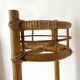 Porte plante vintage en rotin