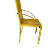 Fauteuil Coral en cuir jaune Matteo Grassi année 70