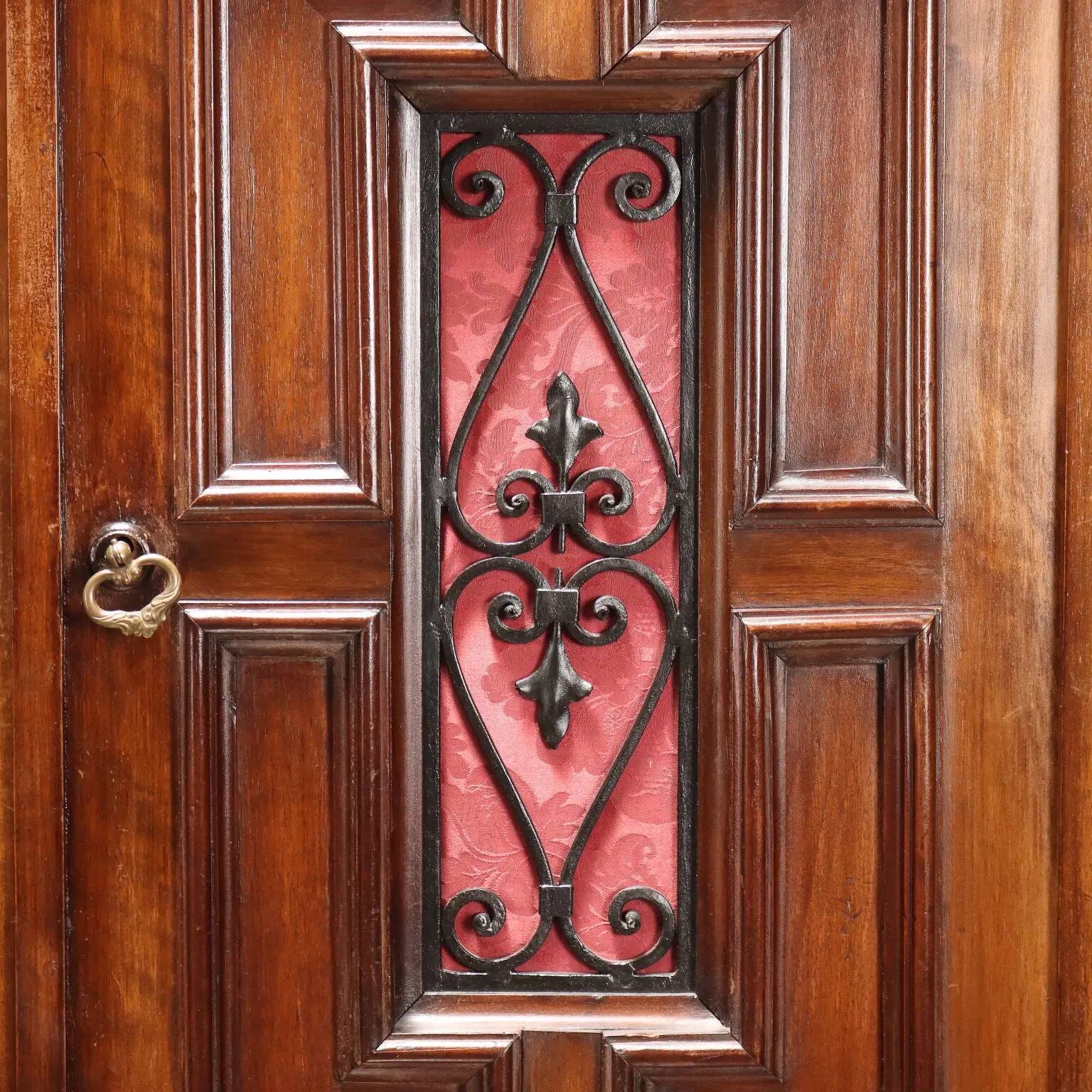 Antique double-bodied mahogany buffet, Italy, 20th century