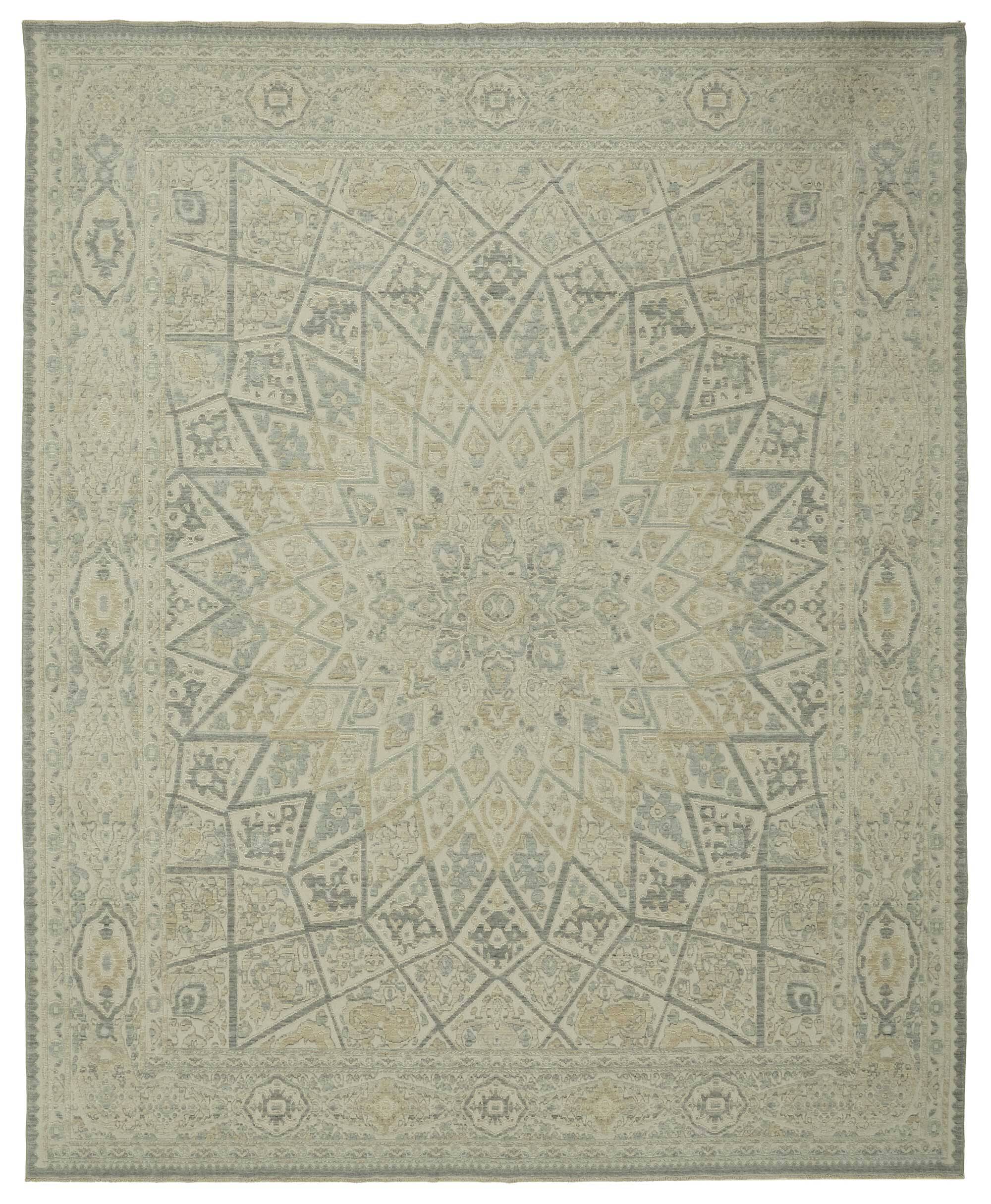 Turkish Handcrafted Loom Oushak Rug 303 cm x 370 cm