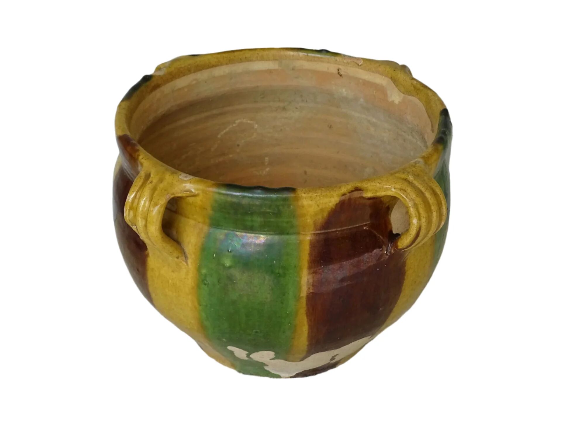 Jardinière antique française en terre cuite de Castelnaudary