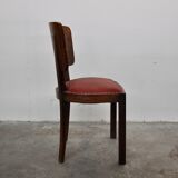 Vintage Italian Walnut Dining Chairs, 1930s, Set of 6