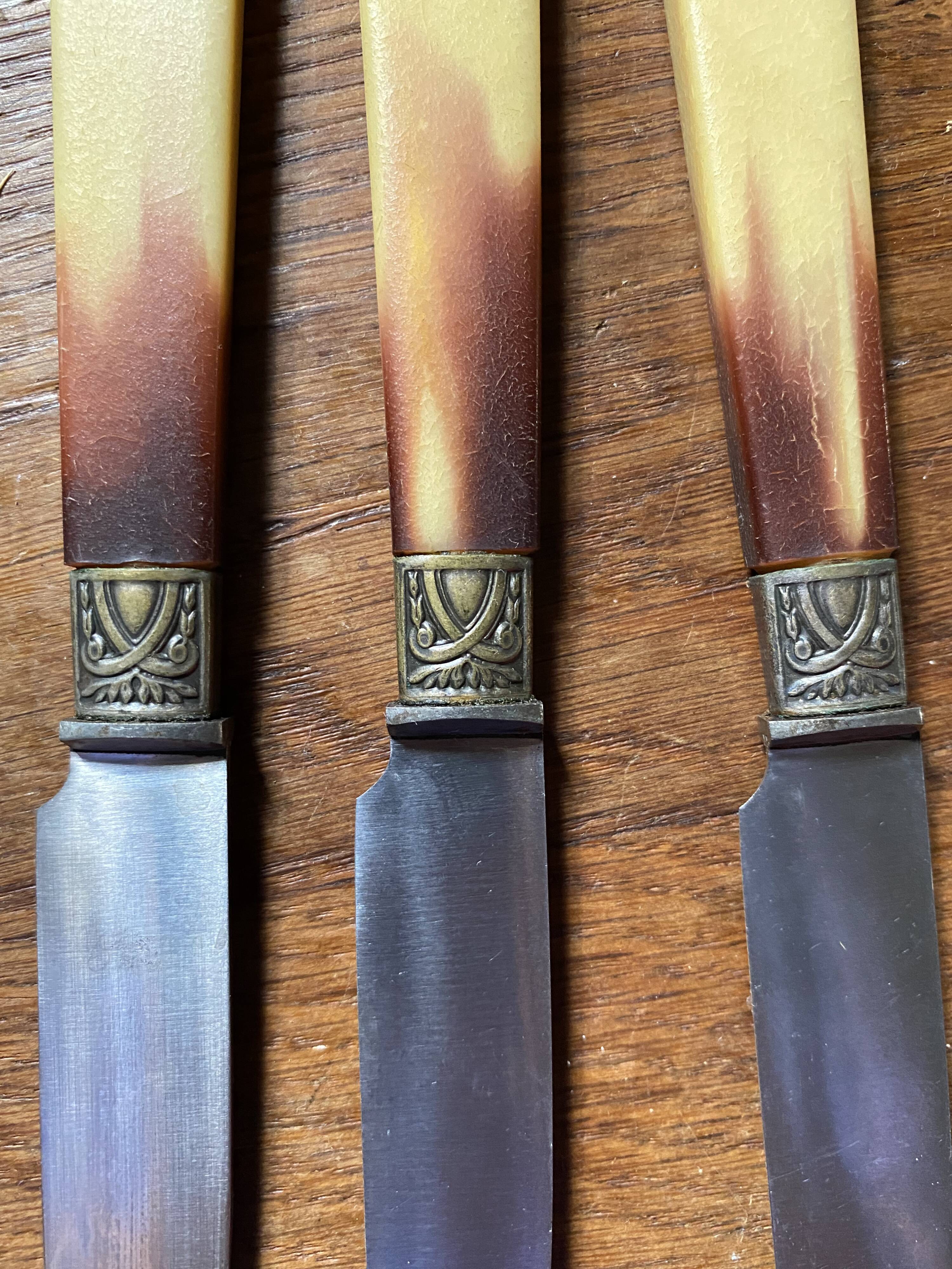 11 Pradel knives art deco style