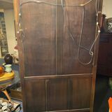 Display cabinet in red and black