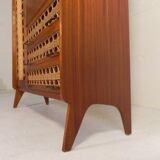 Vintage buffet, rattan and wood secretary from the 1960s.