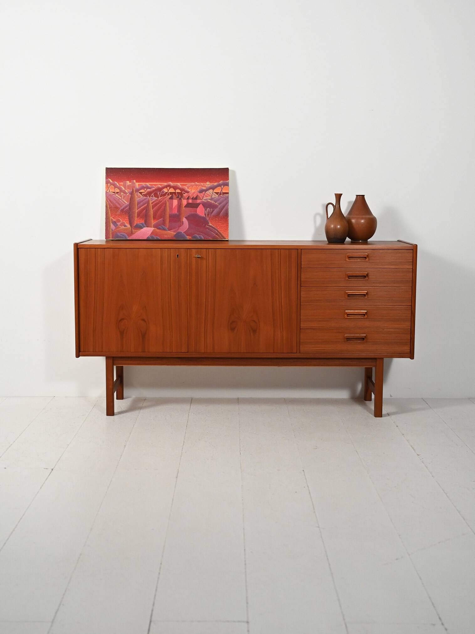 Scandinavian 1960s sideboard with projecting handles