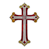 Croix en vitrail – Style Tiffany fait main, décoration murale