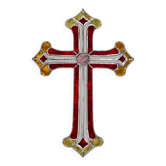 Croix en vitrail – Style Tiffany fait main, décoration murale