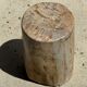 Small side table in white, grey, beige petrified wood H28 D18 - 3330