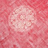 7x10 pale red large turkish rug, 203x310cm