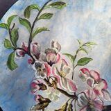 Plat decoratif à décor de fleurs de cerisier