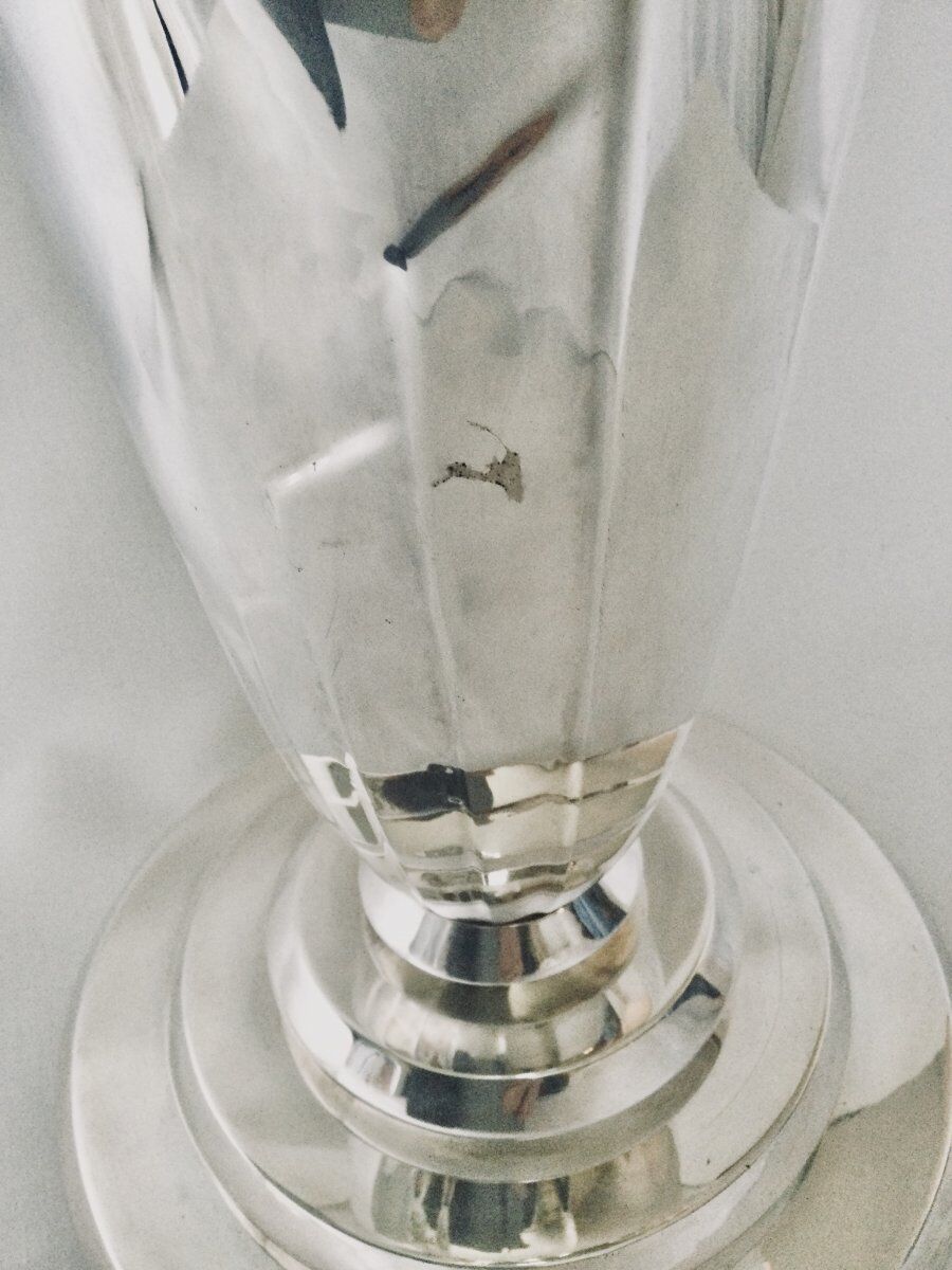 Art Deco silver vase Georges Lecomte