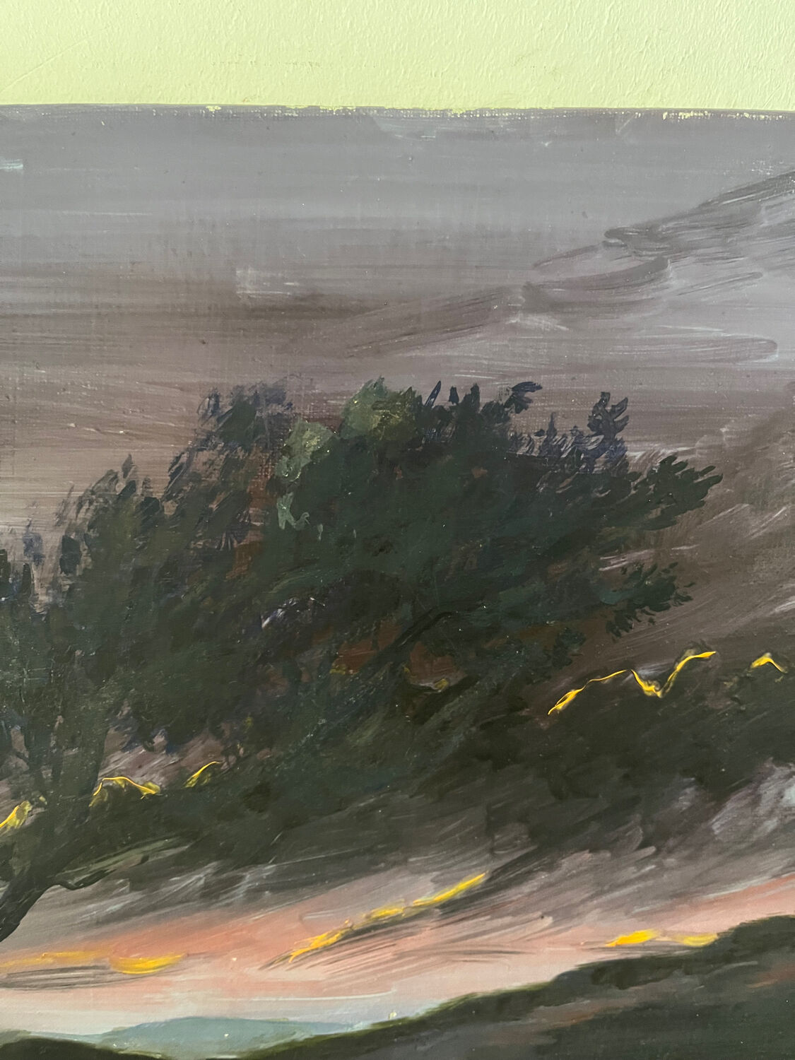 Sunset, oil on canvas