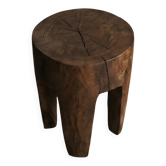 ANA stool in hand-carved solid recycled teak