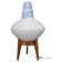 Mid-century czech uluv table lamp in maple wood and glass, 1960s