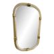 Pair of Gold Leaf Murano Glass Wall Mirrors, Italian "Torciglione" Design