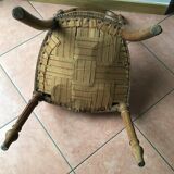 Carved wood-lined chair