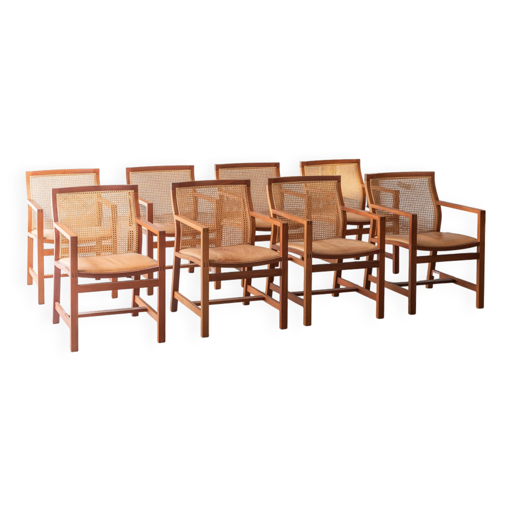 Set of 8 'King series' dining chairs by Rud Thygesen & Johnny Sørensen