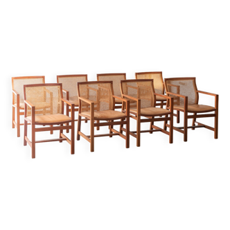 Set of 8 'King series' dining chairs by Rud Thygesen & Johnny Sørensen
