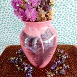 Iridescent earthenware vase
