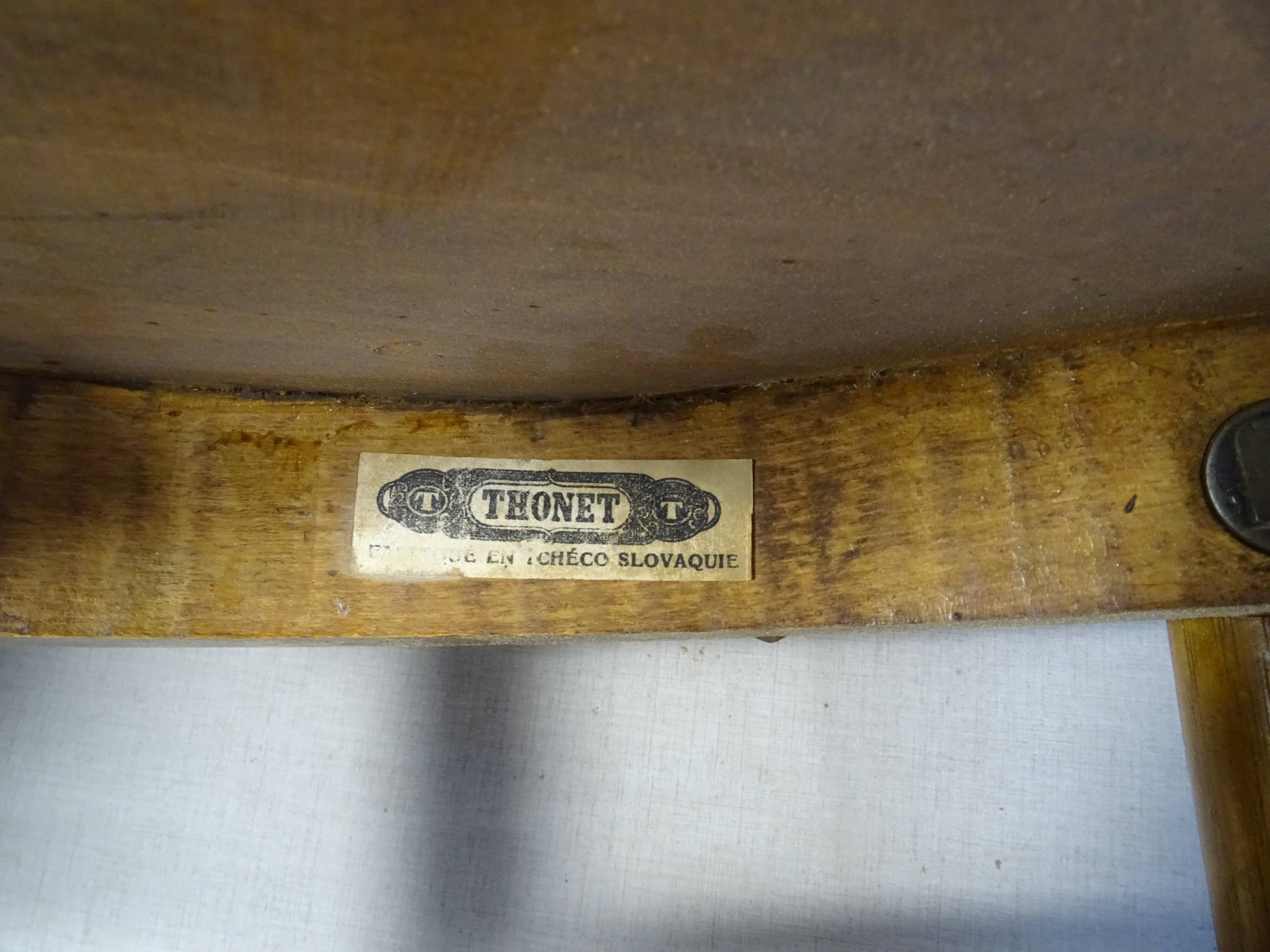 Thonet Bistrot Armchair N°B4 circa 1930 saddle wood seat