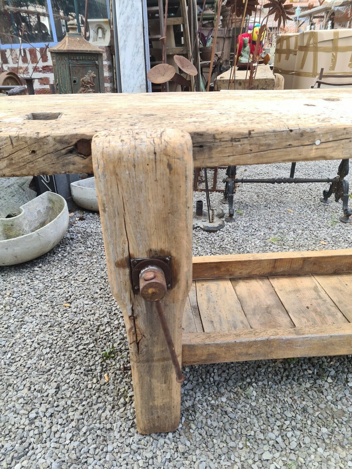 wooden cabinetmaker's workbench
