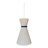 Suspension en verre diabolo vintage italien -