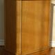 Chest of drawers vintage wood and rattan blond 4 drawers ca 1970