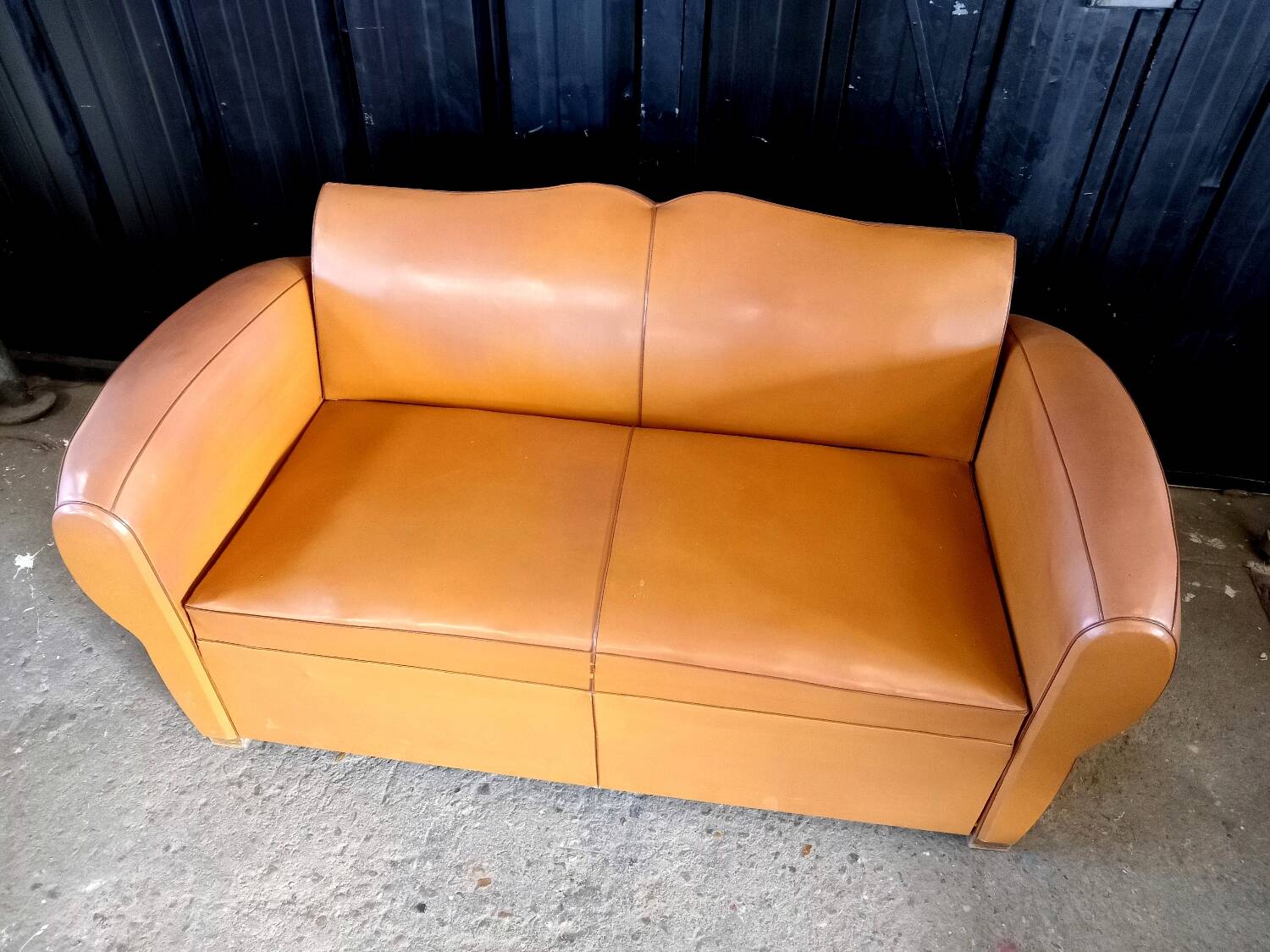 Vintage mustache club sofa 50s 60s