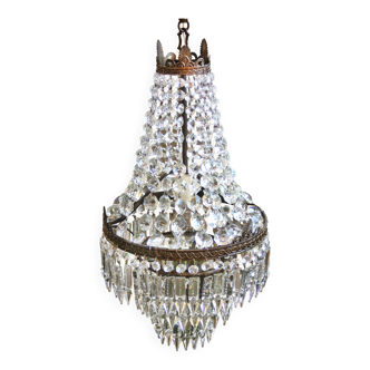 Art Deco hot air balloon chandelier with tassels