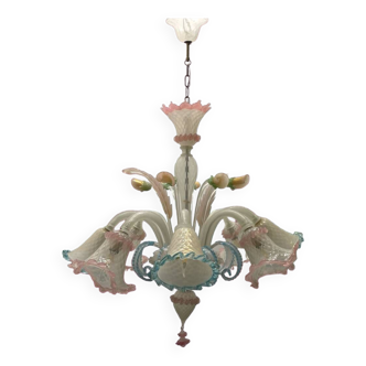 Grand lustre vénitien en verre de Murano années 1960