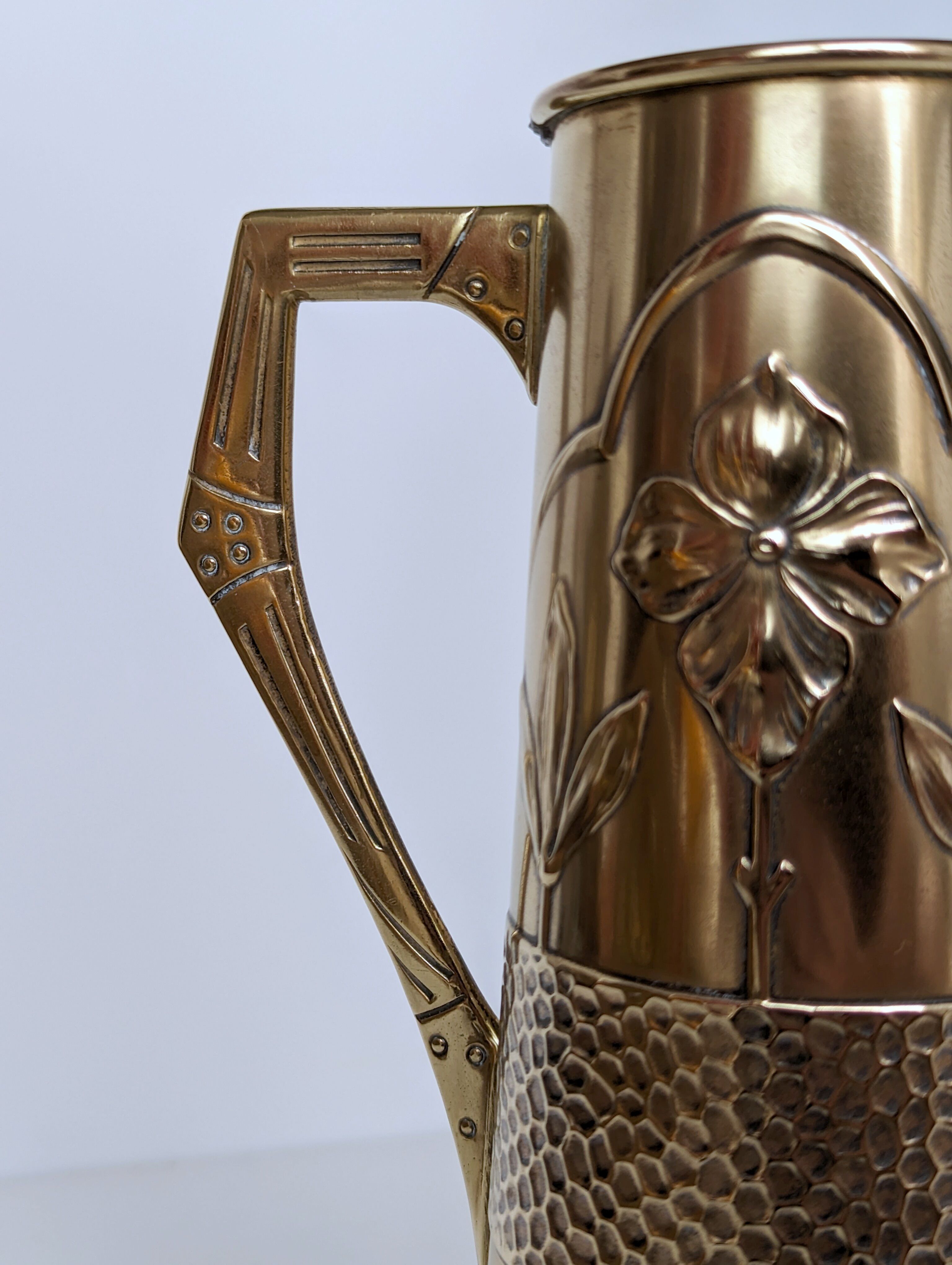 Art Deco brass pitcher 1930