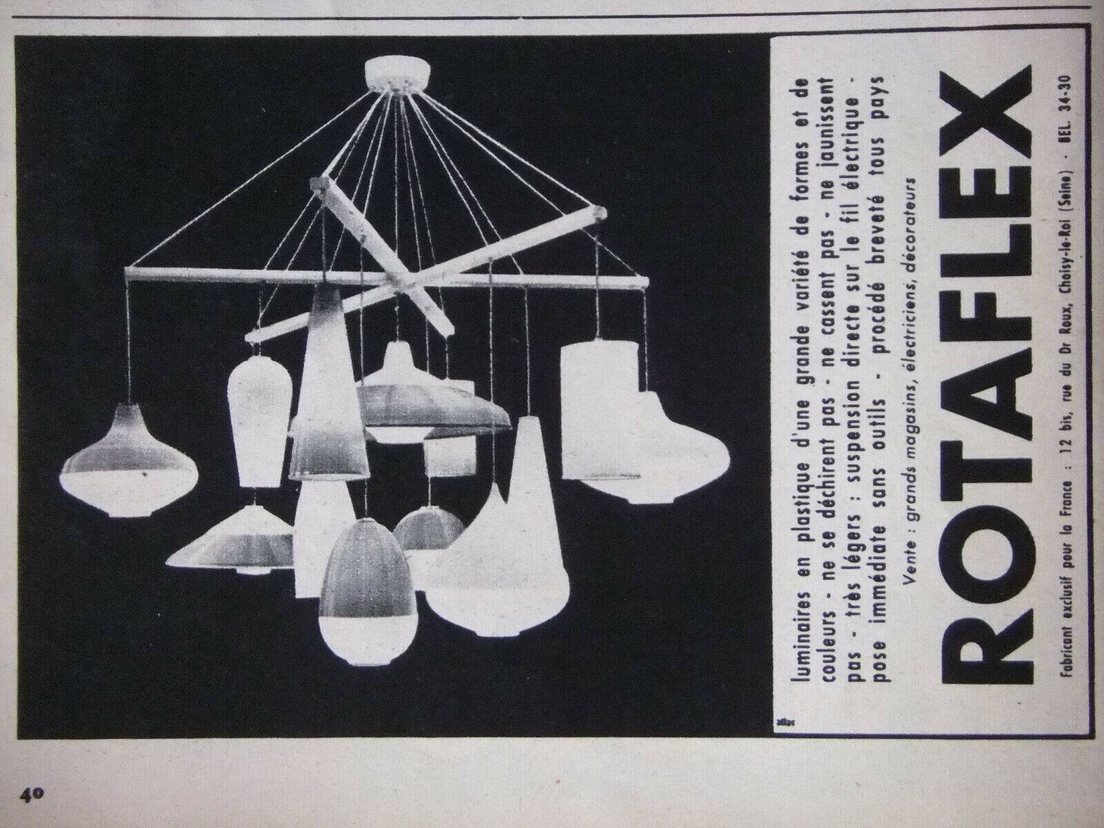 Set of 3 Rhodoid Rotaflex pendants, 1950