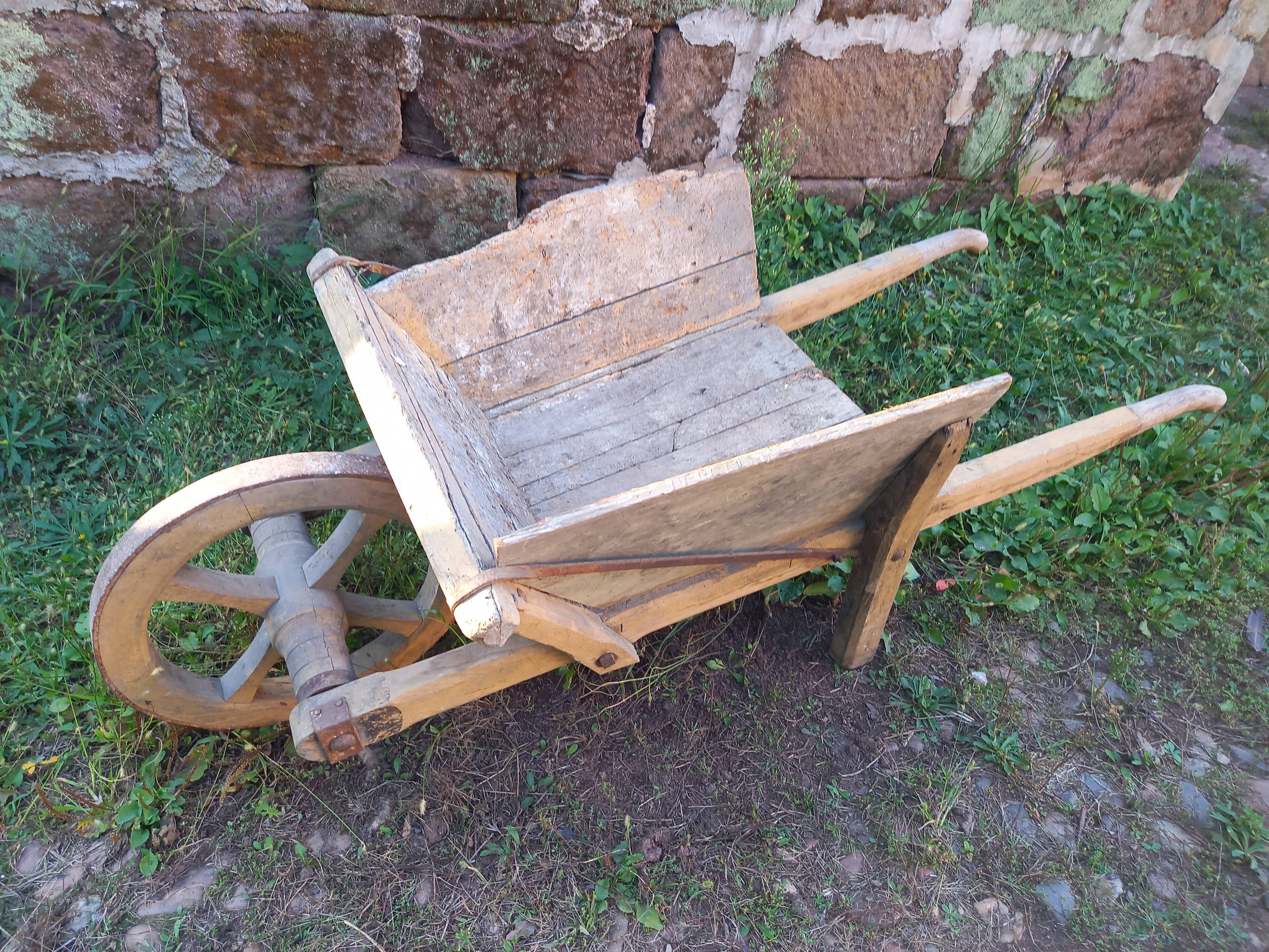 Wheelbarrow raw wood
