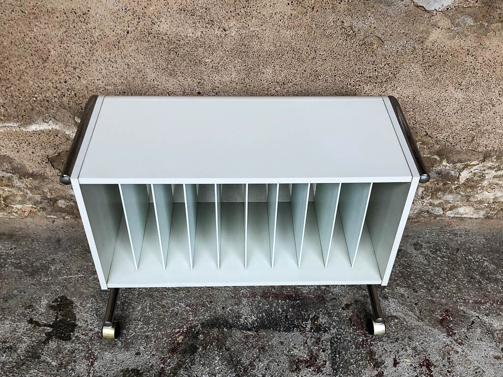 Vintage vinyl storage furniture, circa 1968, made in France