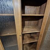 20th century oak glass bookcase