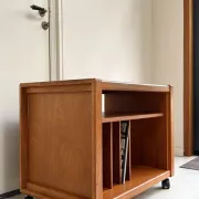 Vintage teak wood record player / audio cabinet