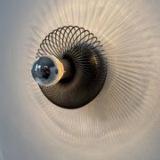 Set of 3 vintage wall lights, metal, France, 1970.