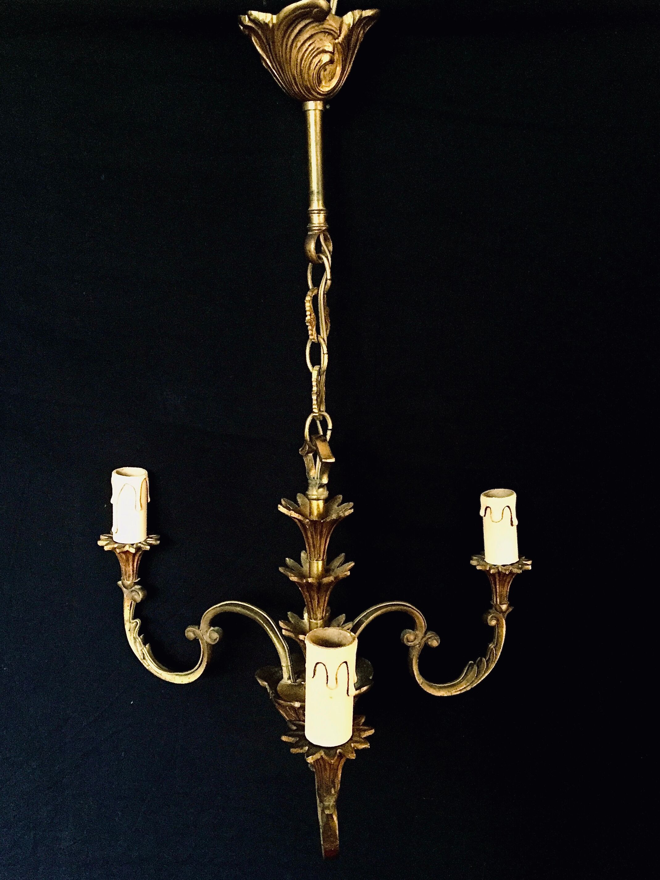 Lustre 3 bronze lights