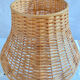 Wooden foot lamp rattan lampshade