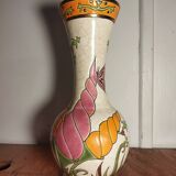 Longwy enamel vase